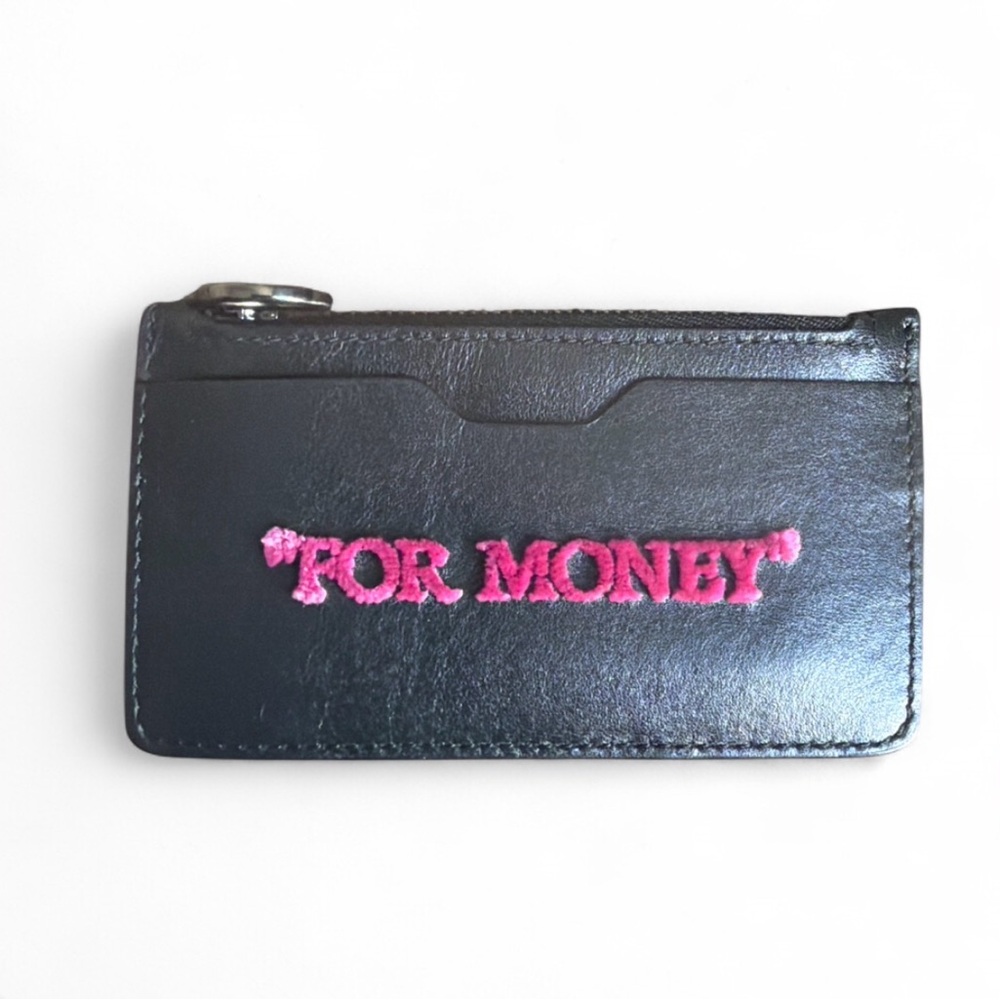 Off-White “For Money” Leather Key Ring Cardholder
